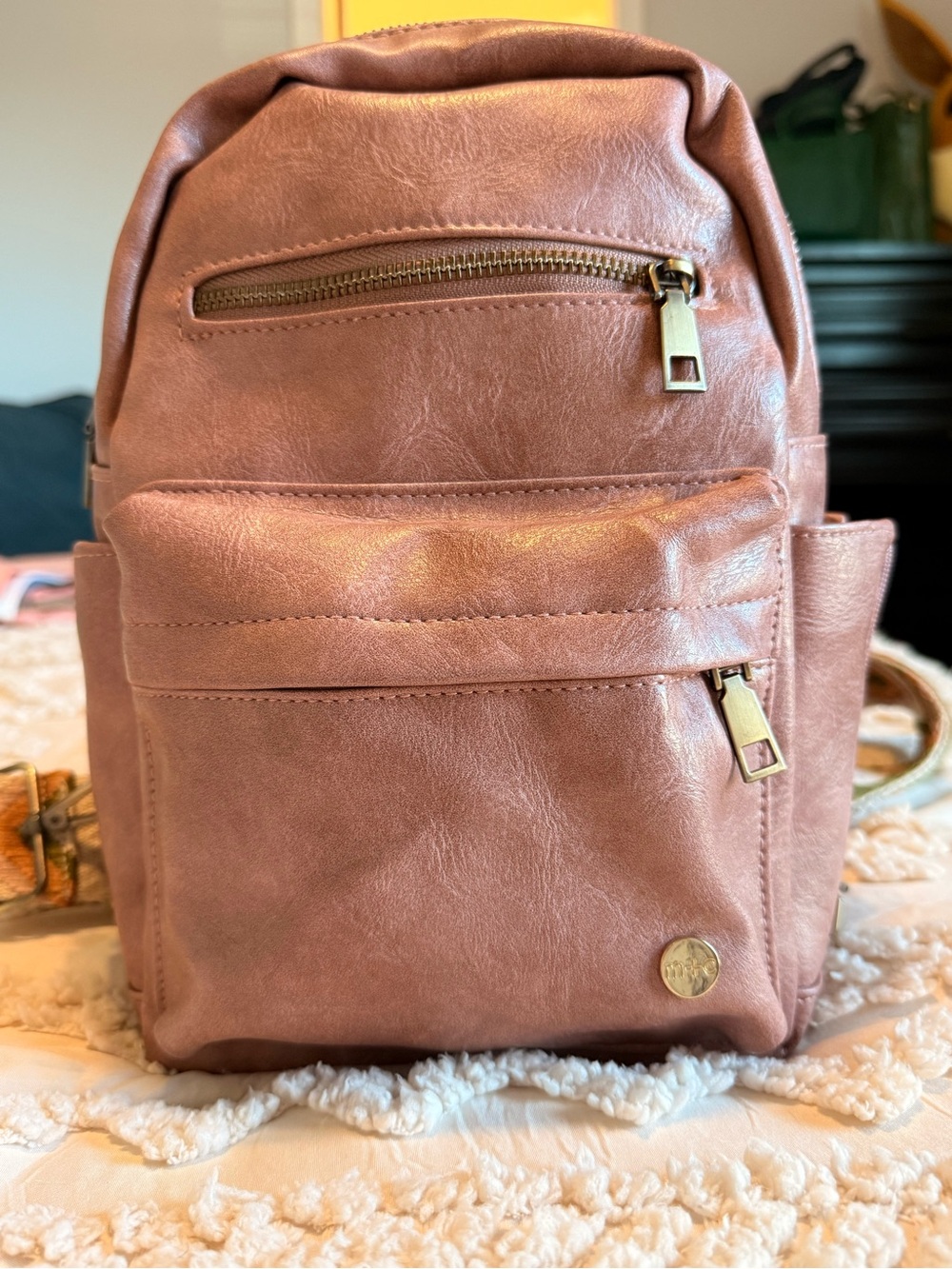 NWOT Modern + Chic Dusty Rose Backpack Purse Convertible Crossbody Backpack